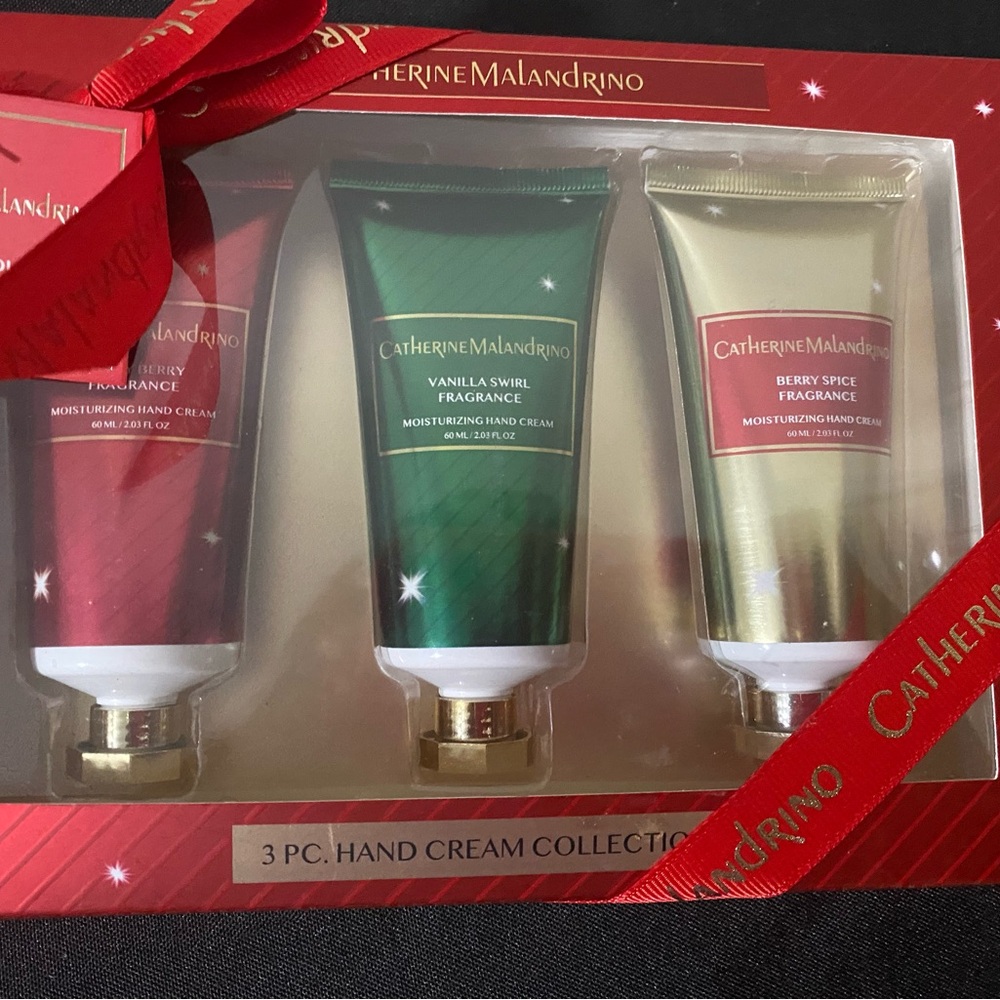 Catherine Malandrino Hand Cream Trio - Red, Green, Gold